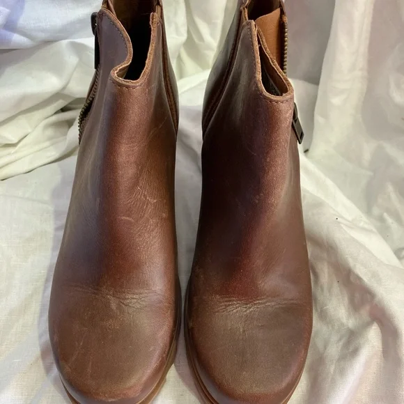 Sorel Joan of Arctic Wedge III Zip Boot — Waterproof hazelnut / gum Sz 7 EUC - Picture 2 of 7